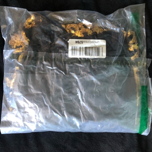 Made2envy V neck sparkling sequin black gold Bodycon mini dress - Picture 4 of 4